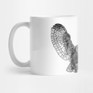 Sketchy Geometric Owl Flying Mug